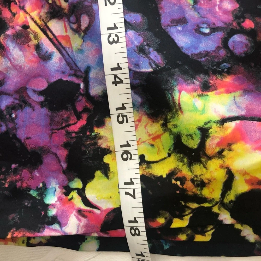 Vince Camuto Abstract Pink & Purple Floral Mini Skirt Sz4